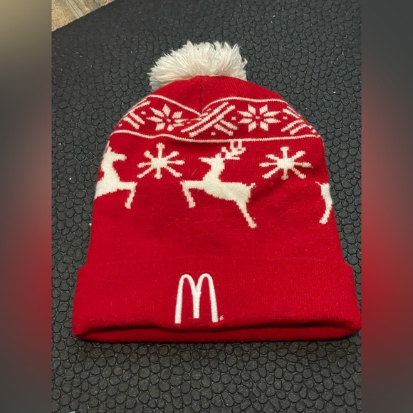 Vintage‎ VTG Cap America McDonald’s winter cap red and white - Picture 1 of 7